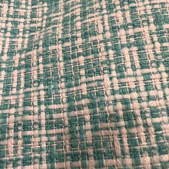 Elementz Turquoise & White Tweed Blazer Jacket - Picture 6 of 17